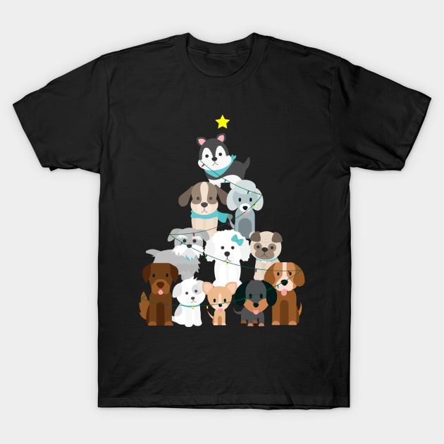 Christmas Tree Dogs Christmas Tree Dogs Christmas Dogs T-Shirt Sweater Hoodie Iphone Samsung Phone Case Coffee Mug Tablet Case Gift T-Shirt by giftideas